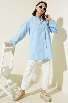 İncili Denizci Yaka Gömlek Buz Mavisi - Gömlek