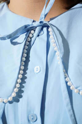 İncili Denizci Yaka Gömlek Buz Mavisi - Gömlek