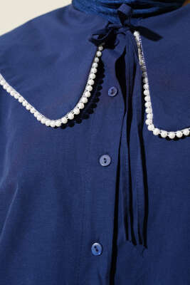 İncili Denizci Yaka Gömlek Lacivert - Gömlek