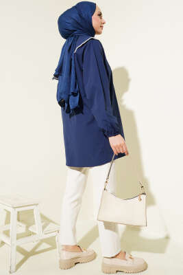 İncili Denizci Yaka Gömlek Lacivert - Gömlek