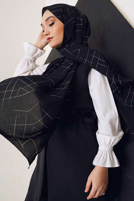 Karma Serisi Mio Şal Çizgi Desenli 