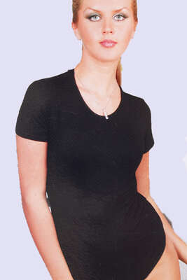 Kısa Kol Bayan Çıtçıtlı Body Siyah - İç Giyim