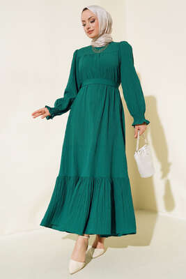 Kol Bileği Gipeli Kat Elbise Yeşil 