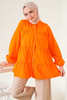 Kolu Lastikli Kat Kat Oranj Tunik 
