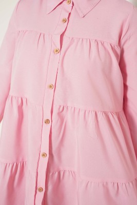 Kolu Lastikli Kat Kat Pudra Tunik - Tunik