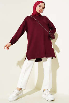 Loyşa Armalı Basic Tunik Bordo - Yılın Fırsatı