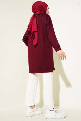 Loyşa Armalı Basic Tunik Bordo - Yılın Fırsatı