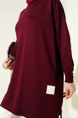Loyşa Armalı Basic Tunik Bordo - Yılın Fırsatı