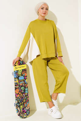 Loyşa Salaş Parçalı İkili Takım Yağ Yeşili 