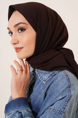 Medine İpeği Eşarp Acı Kahve - MİSS İPEK