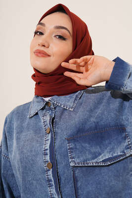 Medine İpeği Eşarp Kiremit - MİSS İPEK