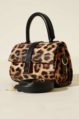 Mıknatıslı El Çantası Leopar 
