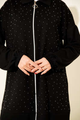 Mini Serpme Taşlı İkili Takım Siyah - İkili Takım