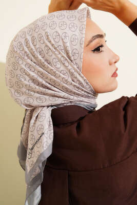 MK Desen Soft Eşarp Kayrak Grisi 