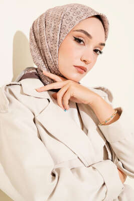 MK Desen Soft Eşarp Kestane 