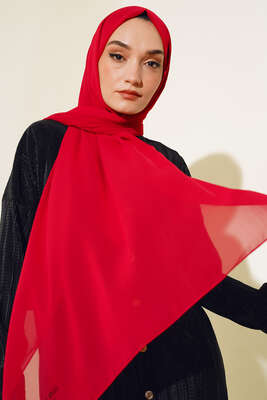 Multi Şifon Şal Zaraf Serisi Kırmızı