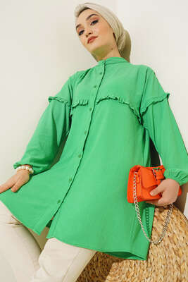 Ön Kol Fırfırlı Gömlek Benetton - Gömlek