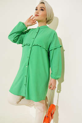 Ön Kol Fırfırlı Gömlek Benetton - Gömlek