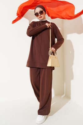 Önü Çımalı Basic İkili Takım Kahve