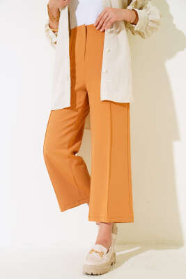 Önü Çımalı Pantolon Camel - UKBE