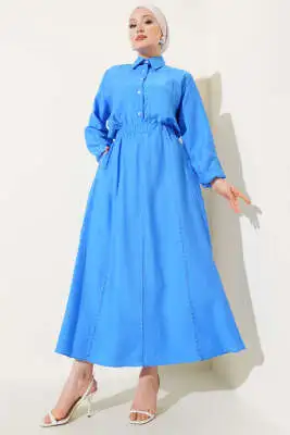 Önü Dikiş Detaylı Etekli İkili Takım Saks 