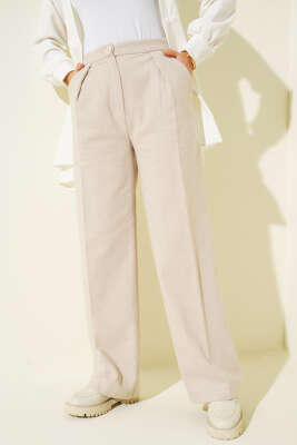 Palazzo Kaşe Pantolon Bej - HENZA