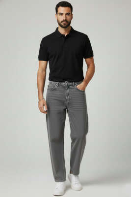 Relax Fit Erkek Pantolon Gri - Erkek Pantolon