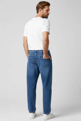 Relax Fit Erkek Pantolon Mavi - Erkek Pantolon