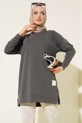 Salaş Armalı Tunik Füme 