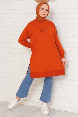 Stay With Me Baskılı Taba Tunik - Tunik