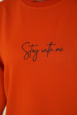 Stay With Me Baskılı Taba Tunik - Tunik