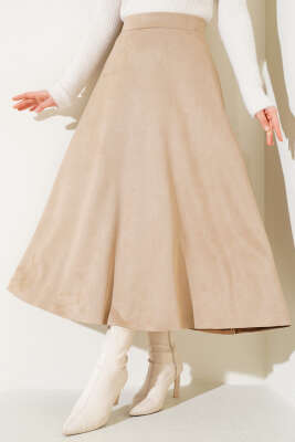 Süet Mevlana Etek Bej