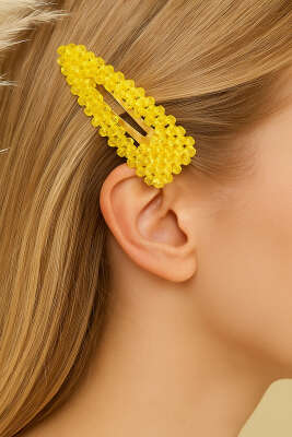 Taşlı Çıtçıt Toka Sarı - İNCİ BİJÜTERİ