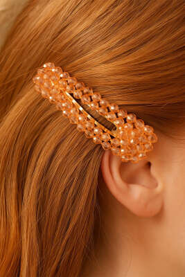 Taşlı Çıtçıt Toka Somon - İNCİ BİJÜTERİ