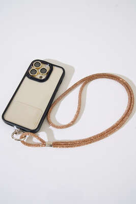 Taşlı Telefon Askısı Bronz 