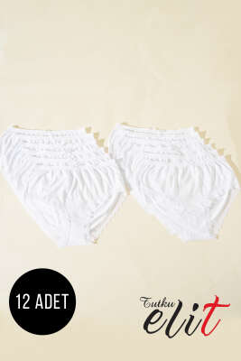 Tutku Elit 12'li Bayan Paçası Dantel Bato Beyaz - ELİT