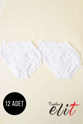 	 Tutku Elit 12'li Bayan Yanı Dantel Bato Beyaz - ELİT