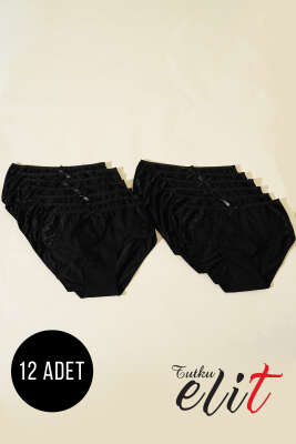 Tutku Elit 12'li Bayan Yanı Dantel Bato Siyah - ELİT