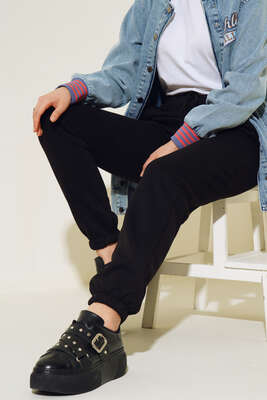 Üç İplik Jogger Pantolon Siyah 