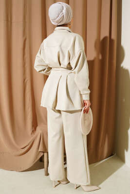 Uzun Pensli Kemerli İkili Takım Taş - İkili Takım