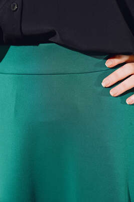 Uzun Scuba Etek Yeşil - Etek