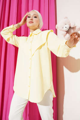 V Detaylı Gömlek Sarı 