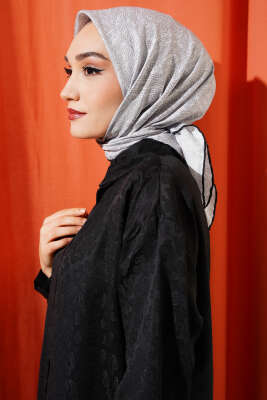 Vintage Motifli Eşarp Bej 