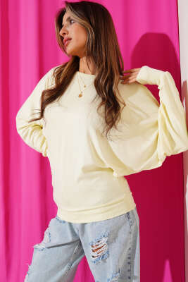 Yarasa Kol Salaş Bluz Sarı