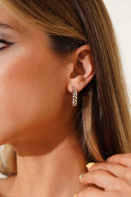 Yarım Ay Küpe Gümüş - Küpe