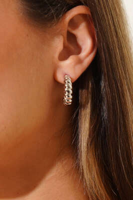 Yarım Ay Küpe Gümüş - Küpe