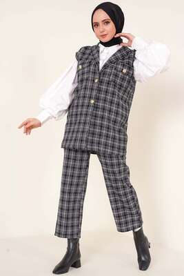 Yelek Pantolon İkili Takım Siyah
