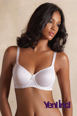 	 Yeni İnci Balenli Basic Toparlayıcı Sütyen D Beyaz - YENİ İNCİ